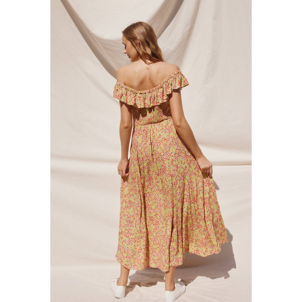 
                  
                    Load image into Gallery viewer, Floral Ruffle Midi Dress
                  
                