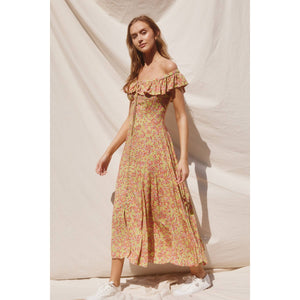 
                  
                    Load image into Gallery viewer, Floral Ruffle Midi Dress
                  
                